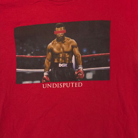 DGK Mike Tyson Short Sleeve Graphic Crew Neck Shirt Mens Size Small S Red - Picture 4 of 9